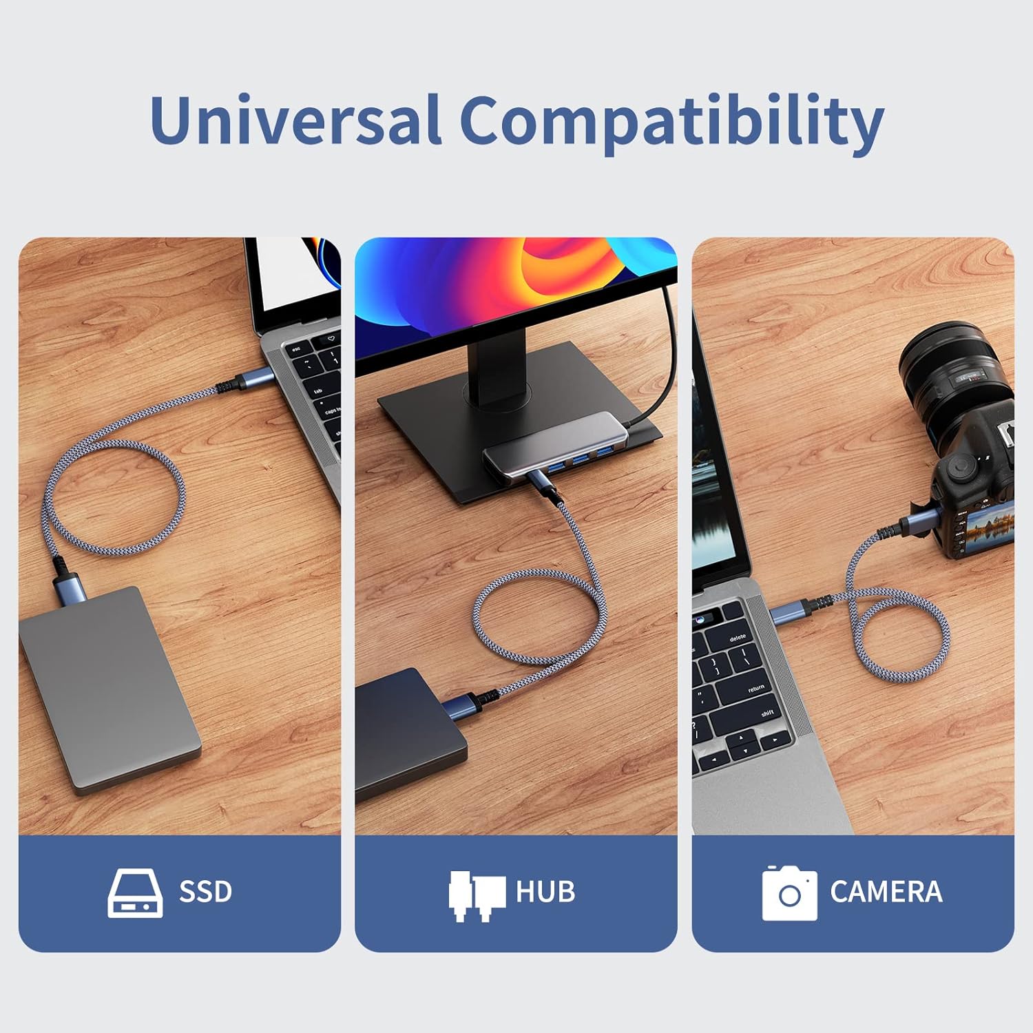 Detalle de USB C to Micro B Drive Cable 0.5m – Type C to USB 3.0 Micro-B for Portable External Hard Drives