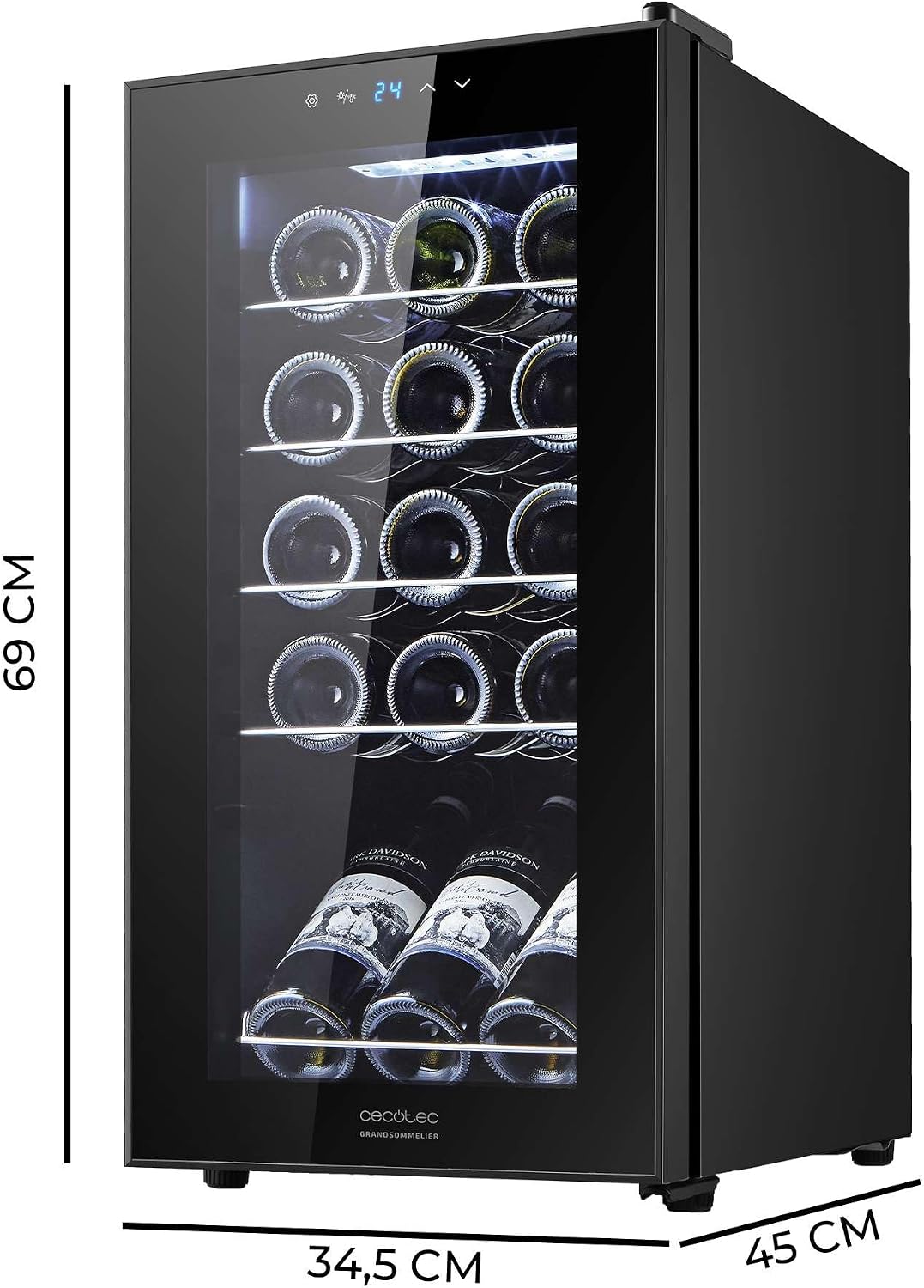 Thumbnail 2 de Cecotec Bolero Grandsommelier 1550🍷 - Vinoteca, 15 botellas, Táctil