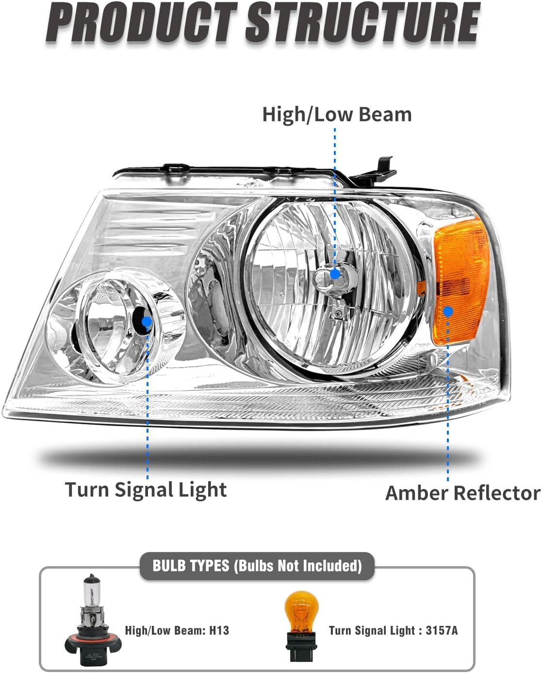 Thumbnail 2 de ADCARLIGHTS F150 Headlight Assembly 2004–2008