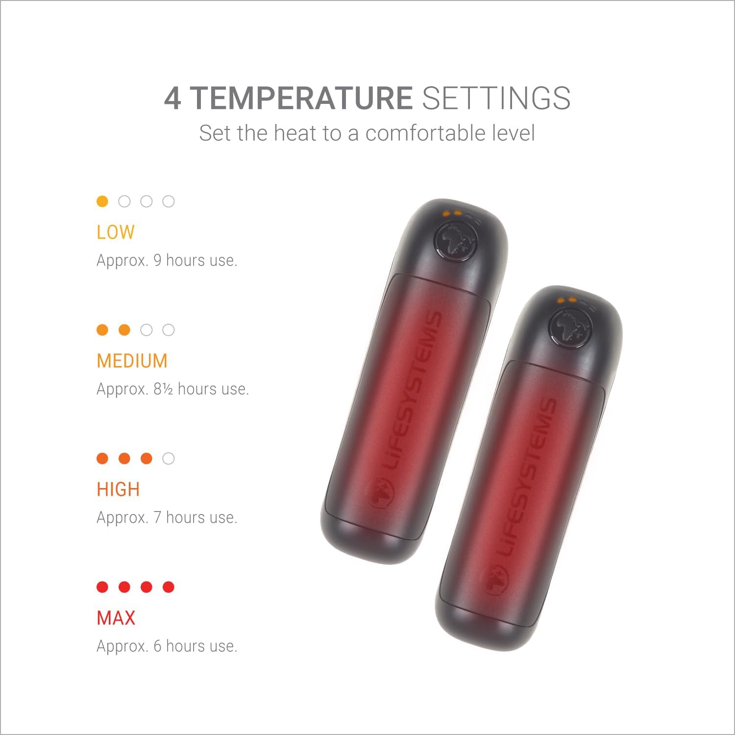 Thumbnail 4 de Lifesystems Rechargeable Twin-Pack Dual-Palm Hand Warmers