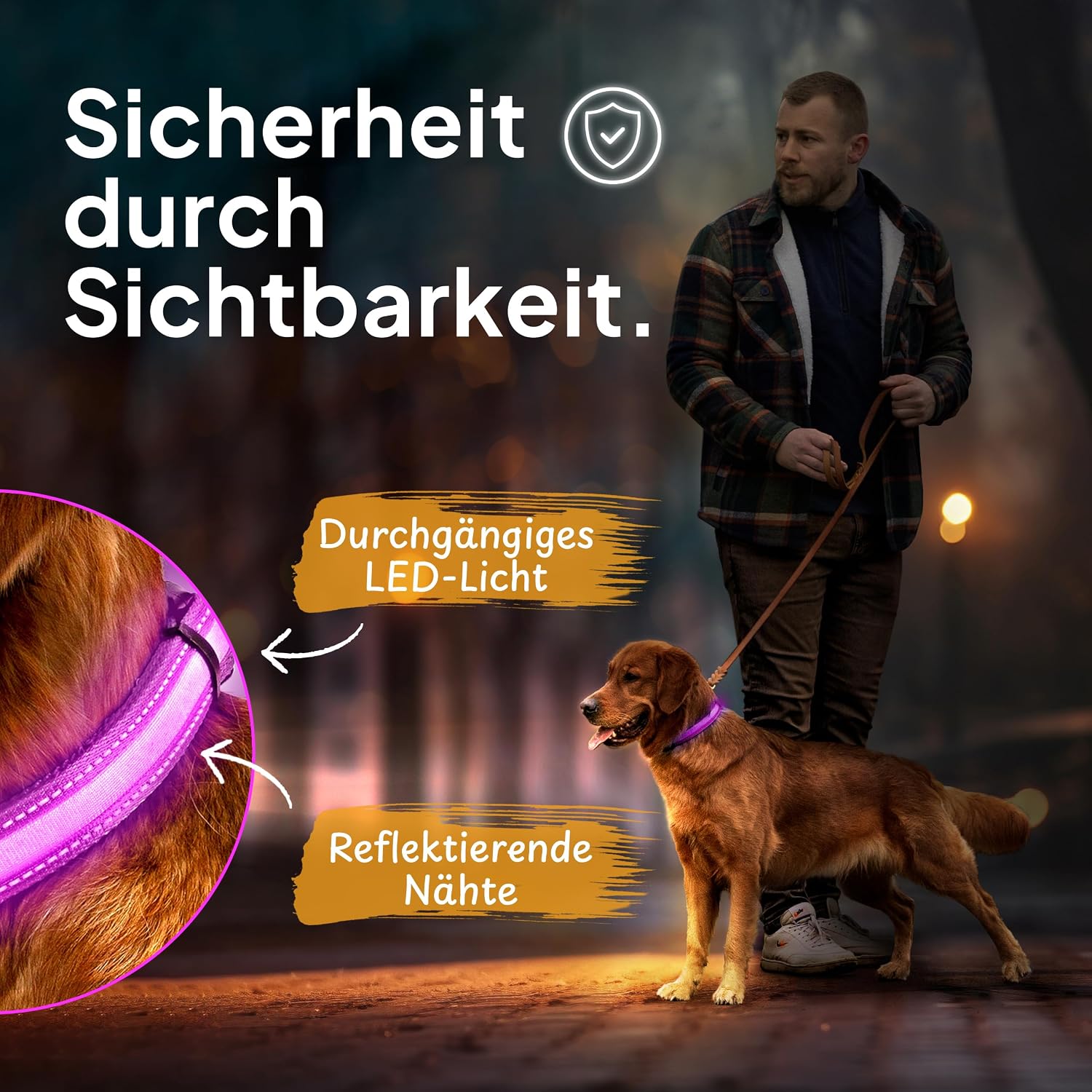 Detalle 2 de Tierhood Leuchthalsband Größe S