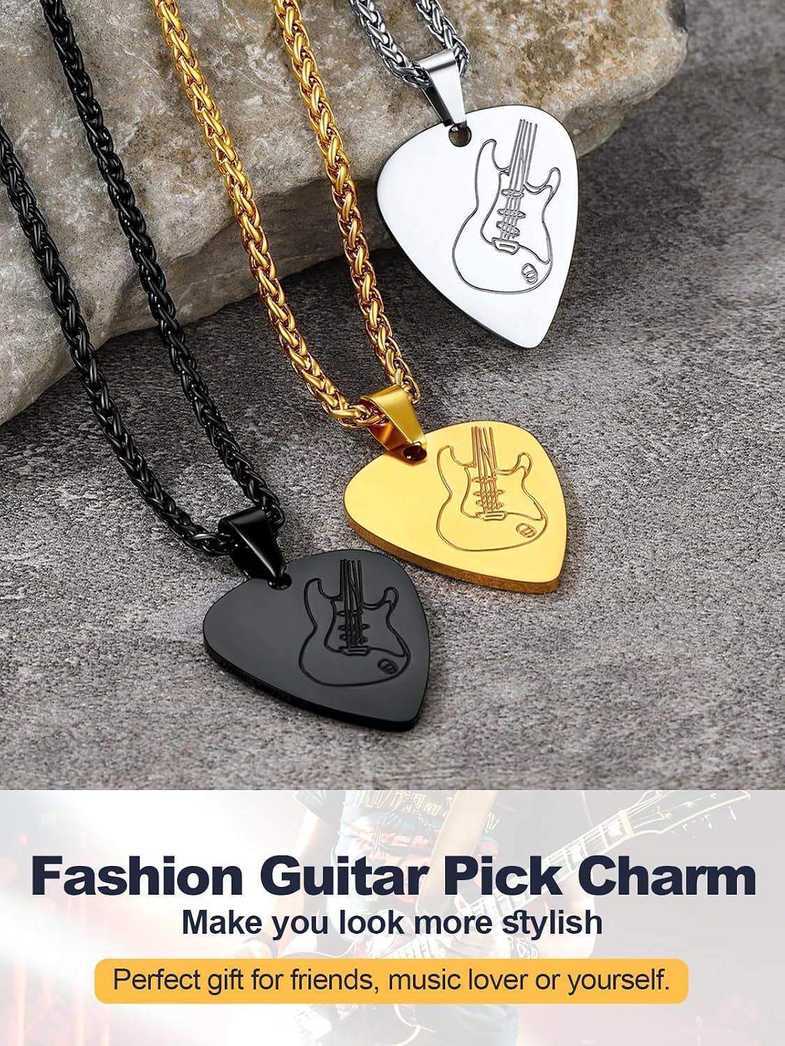 Thumbnail 4 de U7 Pendentif Plectre Collier 55 cm