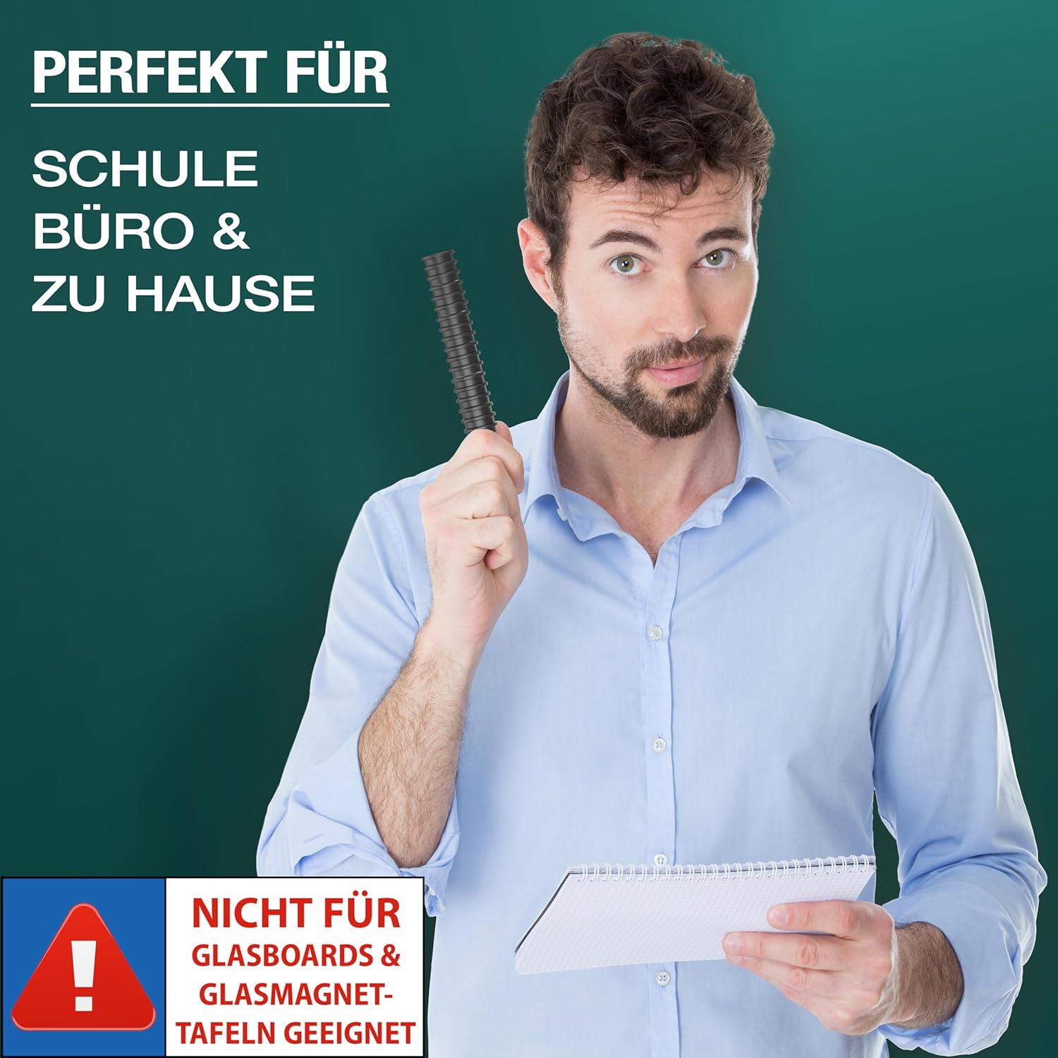 Thumbnail 6 de REORDA Magnet stark – 60 Stück, Ø30 mm, 8 mm stark, rund, schwarz, rostfrei