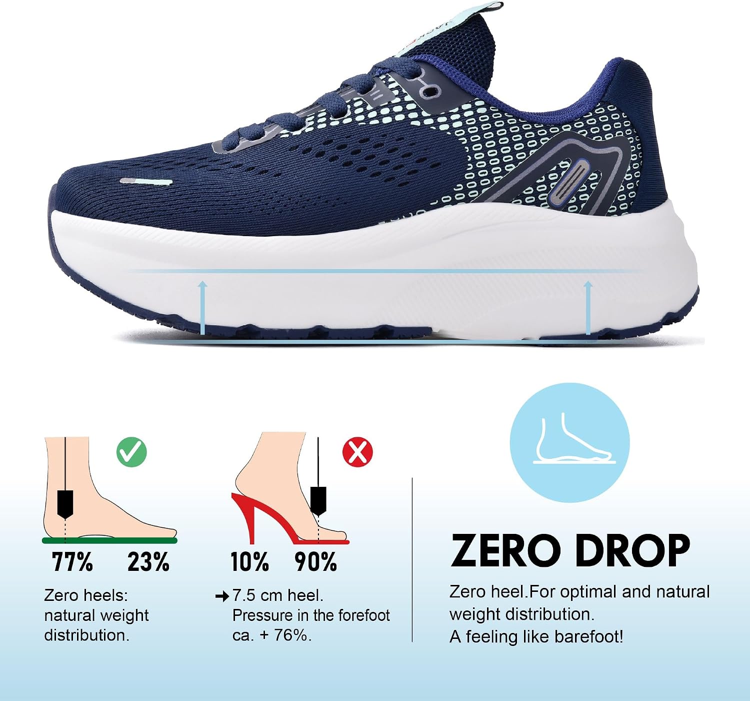 Detalle de Wide Toe Box Arch Support Sneakers