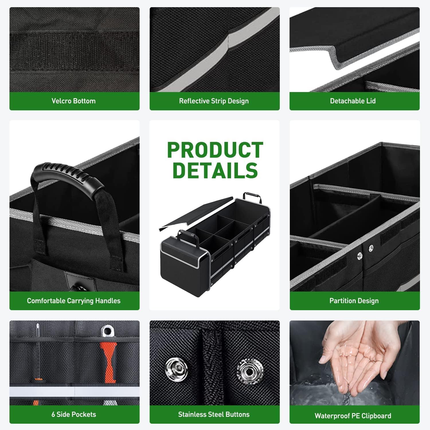 Detalle 2 de Snuopfy 115L Trunk Organizer with Cooler Bag