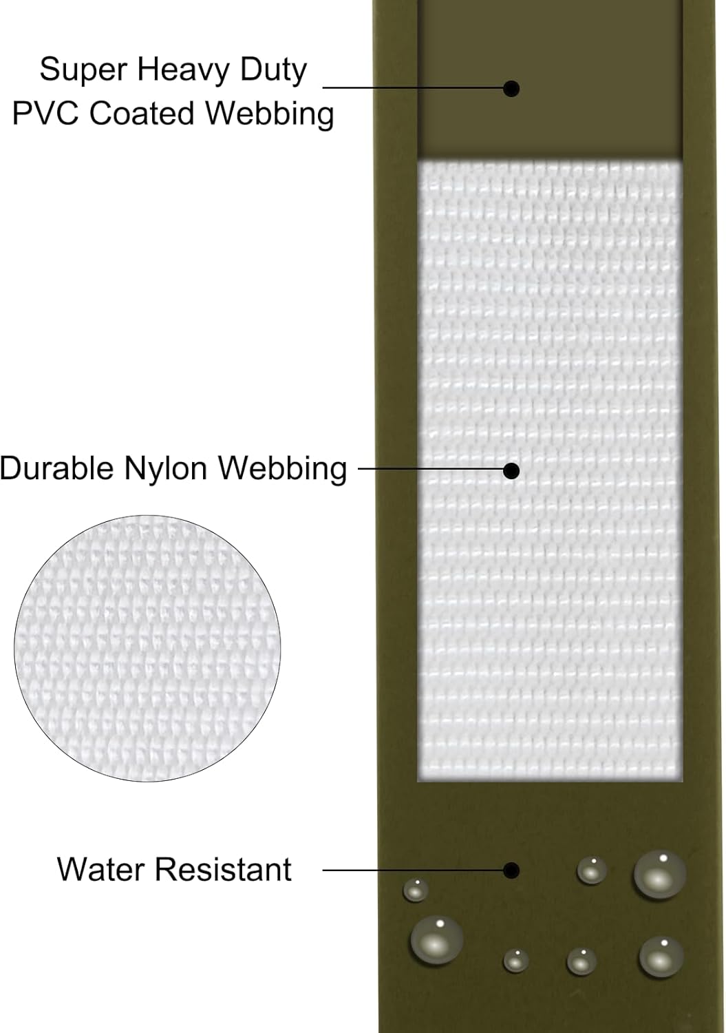 Detalle de Wolfone Army Green 15m Long Line Lead for Outdoor Recall Training
