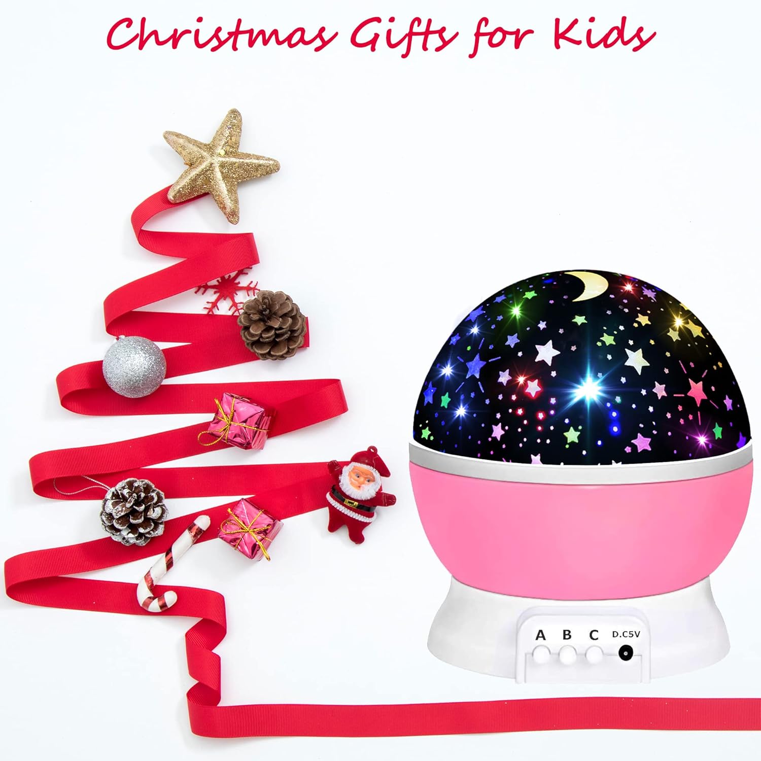 Detalle de Girls Toys Star Night Light Projector (3–10 years) with 360° rotation and starry sensory lights