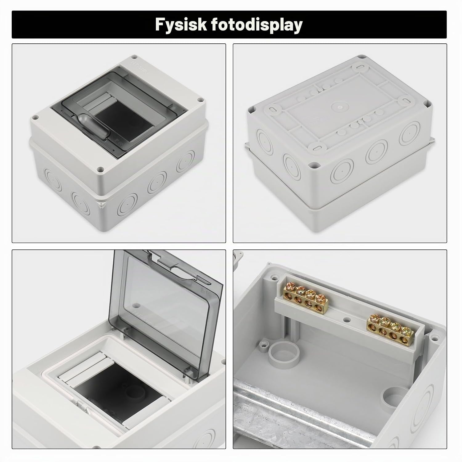 Thumbnail 5 de JIZZU CZ-D061-1-EU fördelningsbox för ytmontering, IP65, 5 moduler