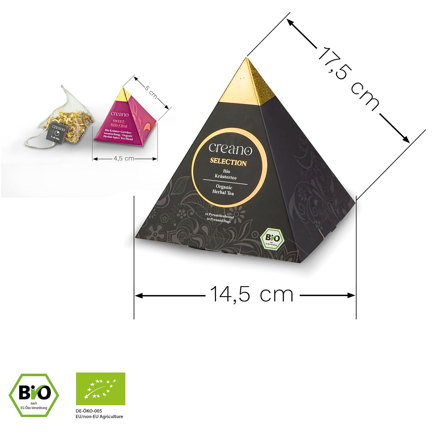 Thumbnail 4 de Creano Premium Bio Kräutertee Geschenkset PYRAMIDE