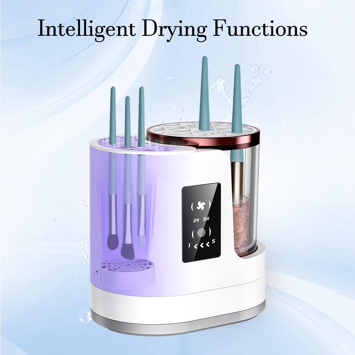 Detalle de 3 IN 1 Electric Makeup Brush Cleaner & Dryer Machine: Portable USB Deep Cleaning for Your Brushes