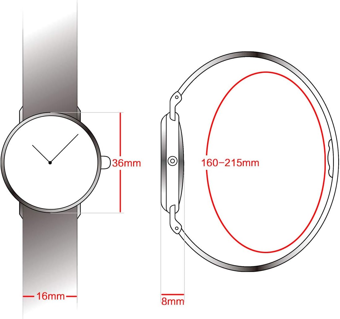 Thumbnail 5 de Alienwork IK Minimalist Montre Femme Ultra Fine avec Bracelet en Maille