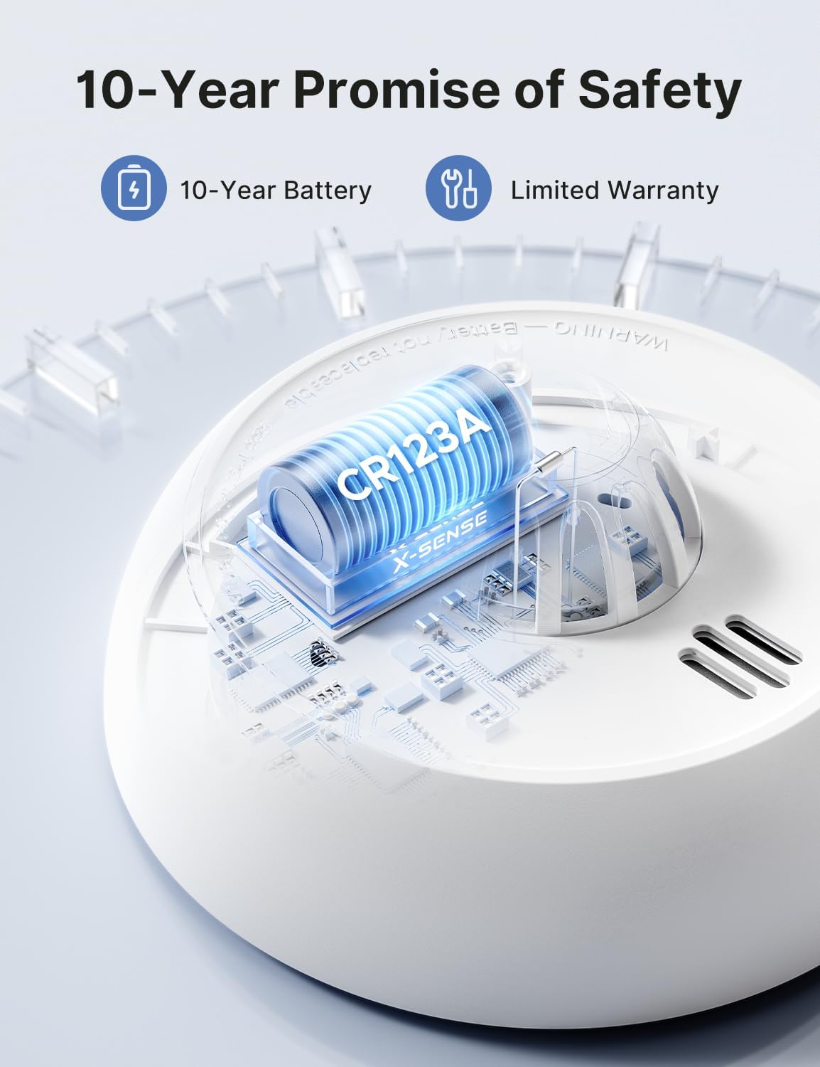 Detalle de X-Sense XH02 heat alarm with 10-year battery