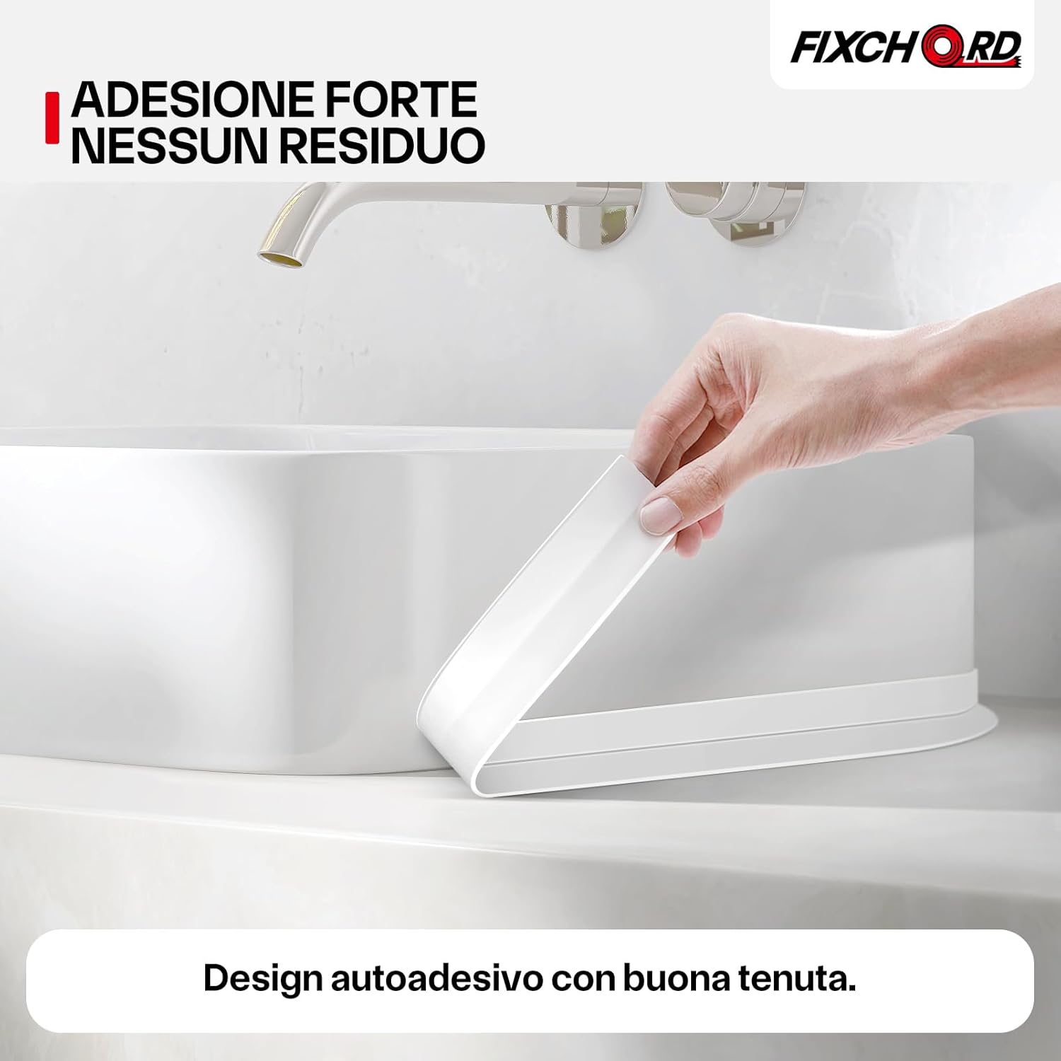 Thumbnail 2 de FIXCHORD Nastro Sigillante Impermeabile: 3 Rotoli Autoadesivi in PVC, Bianco