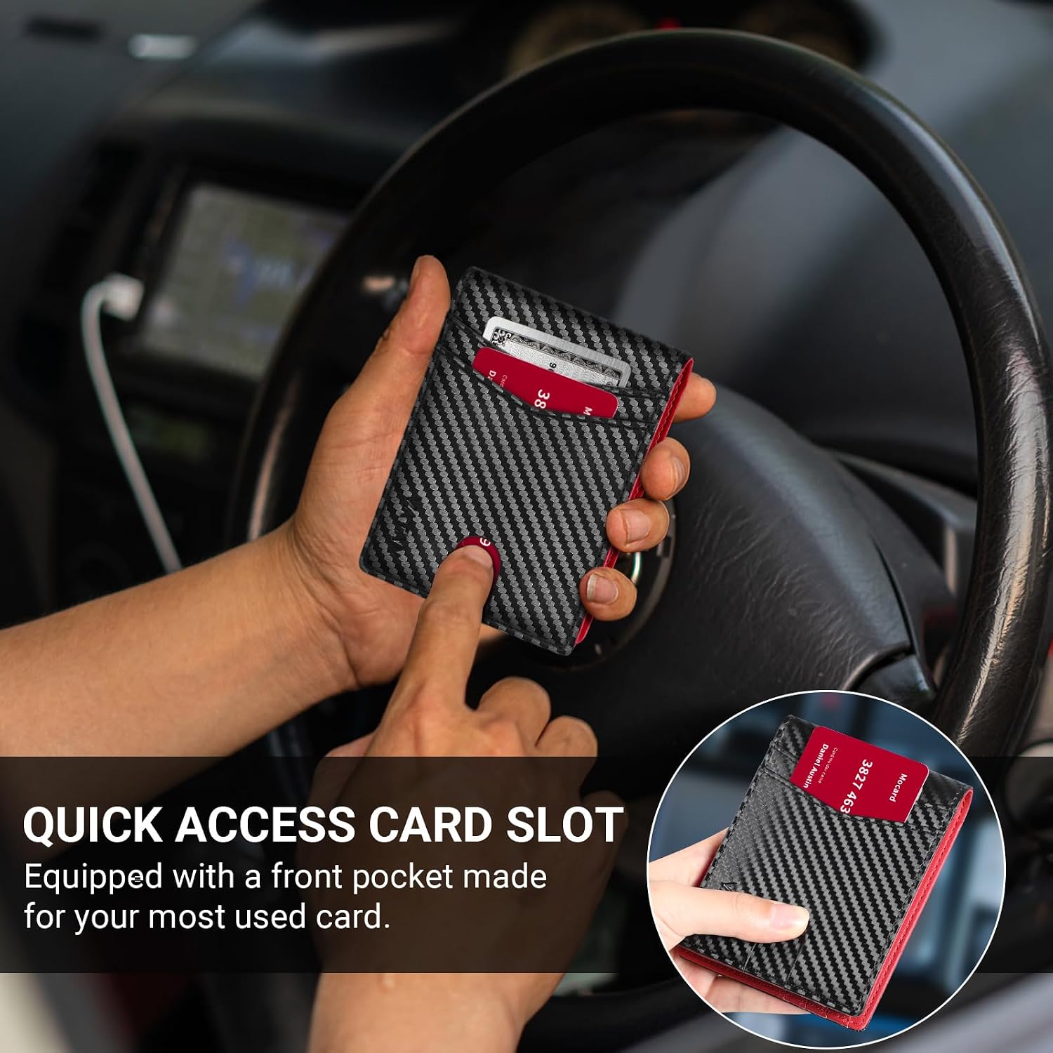 Thumbnail 5 de Vatan Wallet Slim RFID Leather 15-card bifold wallet