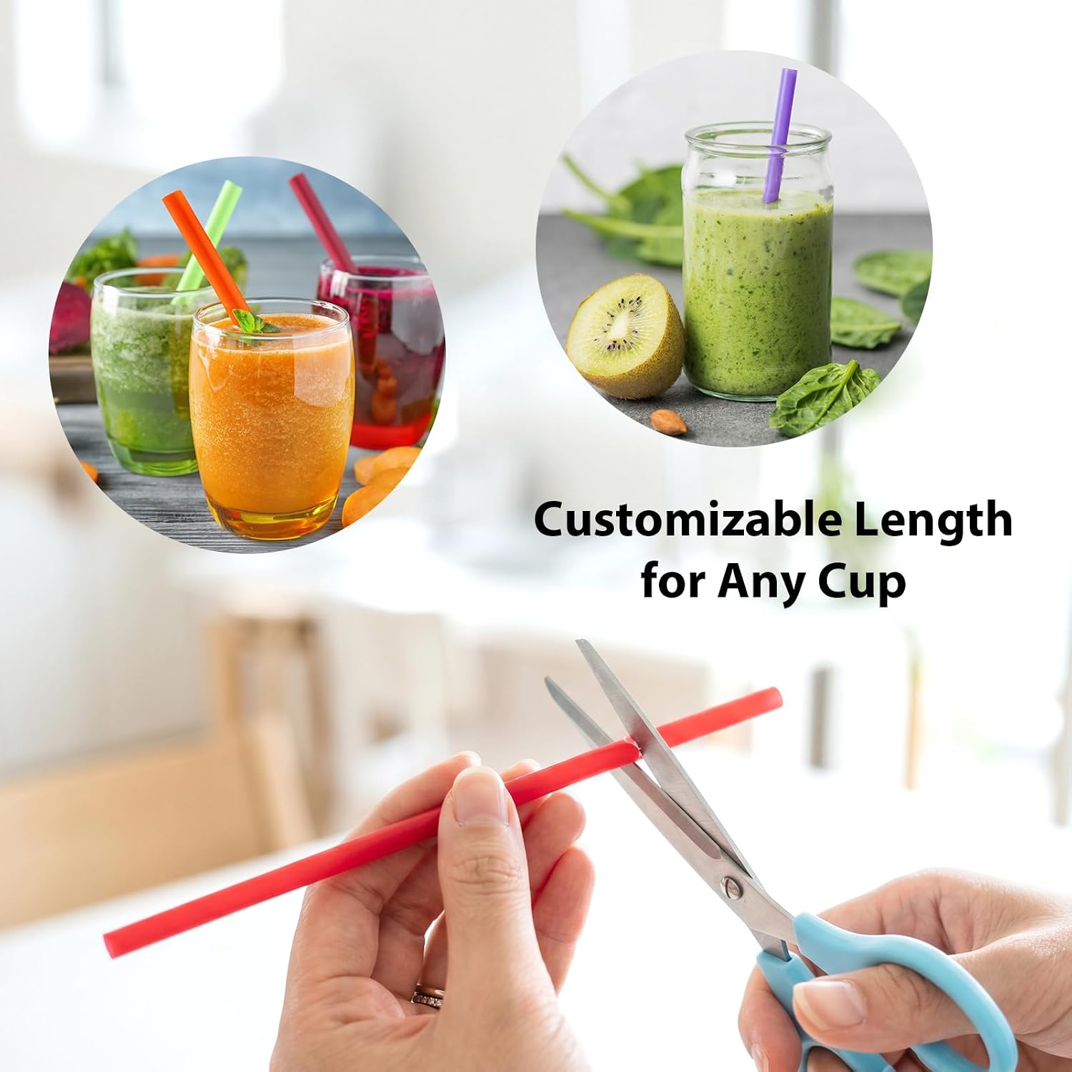 Detalle 2 de TOMNK Jumbo Disposable Smoothie Straws, 10.3-Inch, 0.4-Inch, 120 Pack