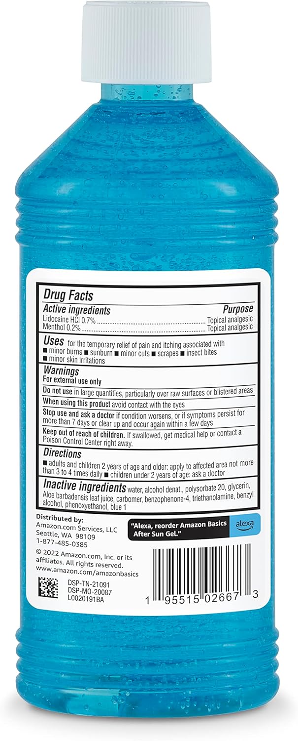 Thumbnail 4 de Solimo After Sun Gel with Aloe, Lidocaine and Menthol (16 fl oz)