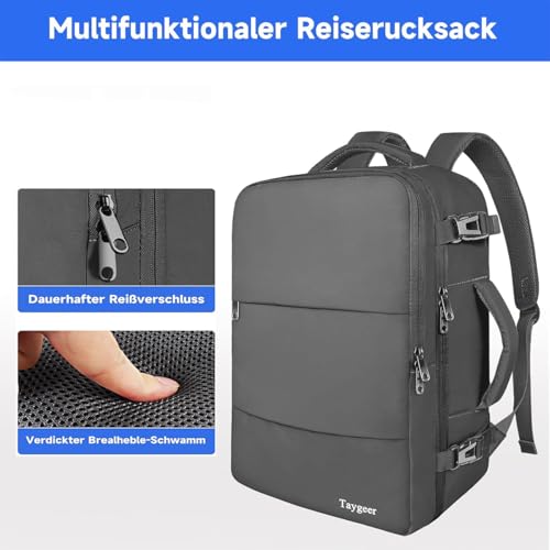 Thumbnail 6 de Taygeer Ryanair Handgepäck 40x30x20 Rucksack – kompakt, praktisch und robuste Allzweck-Tasche