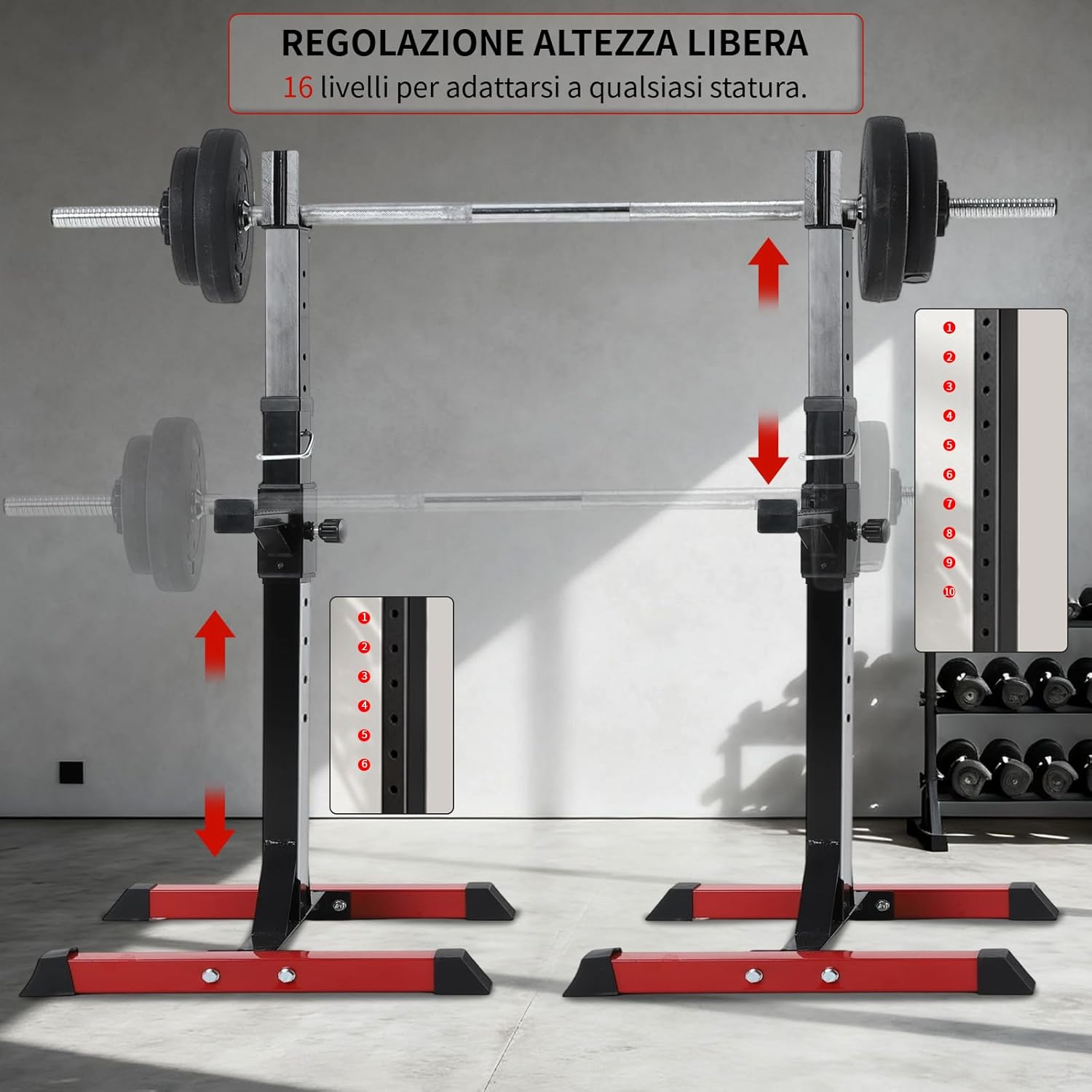 Thumbnail 4 de ISE Supporto Bilanciere Regolabile per Palestra a Casa 🏋