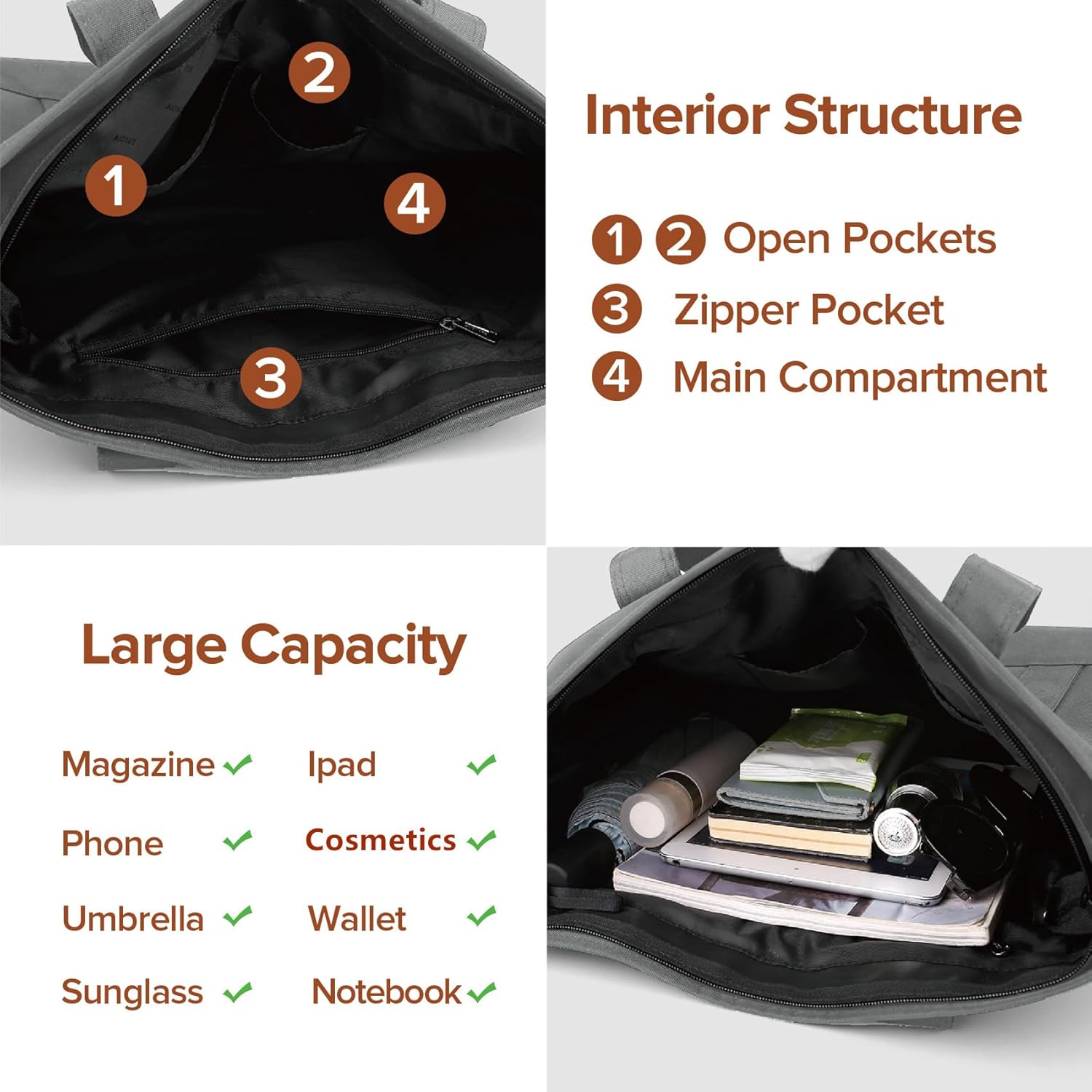 Thumbnail 3 de MAYMOONER Nylon Tote Bag for Everyday Use
