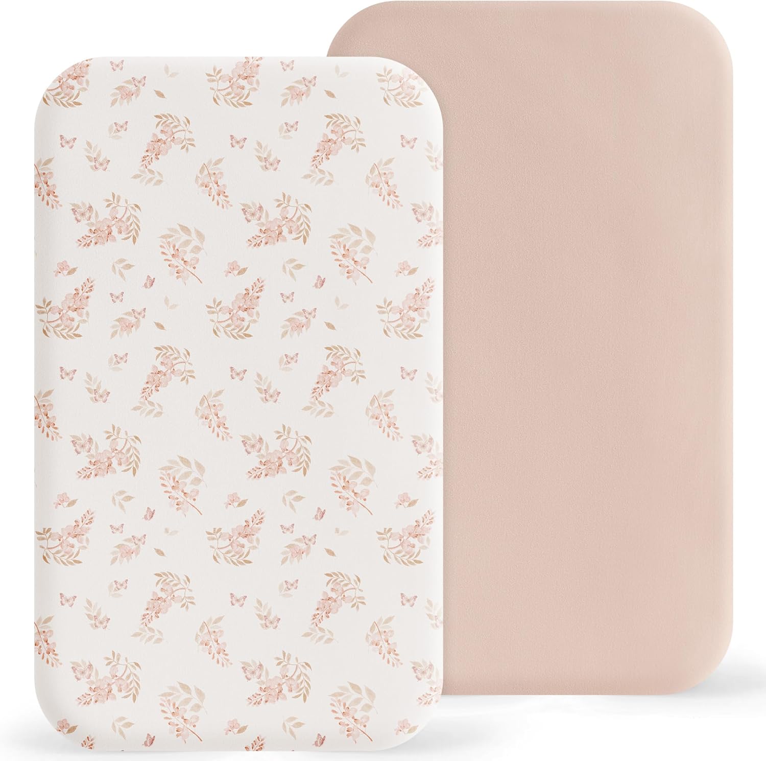 Detalle de Susurration Next to Me Crib Sheets 90x50cm – 2 Pack, Breathable Microfibre Bassinet Sheets