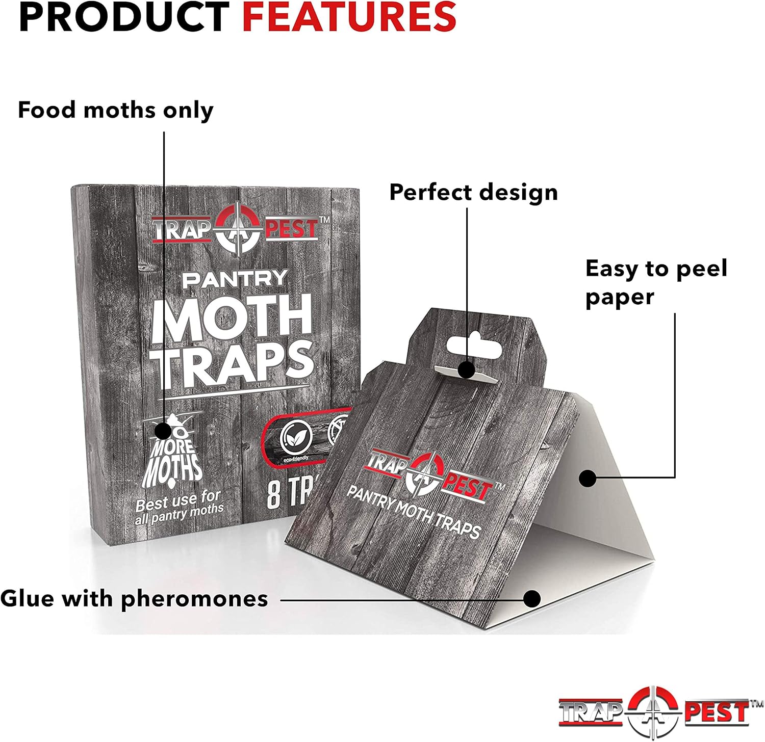 Thumbnail 1 de YABULI Trap a Pest Pantry Moth Traps - Pheromone Glue Lure (8 Pack)