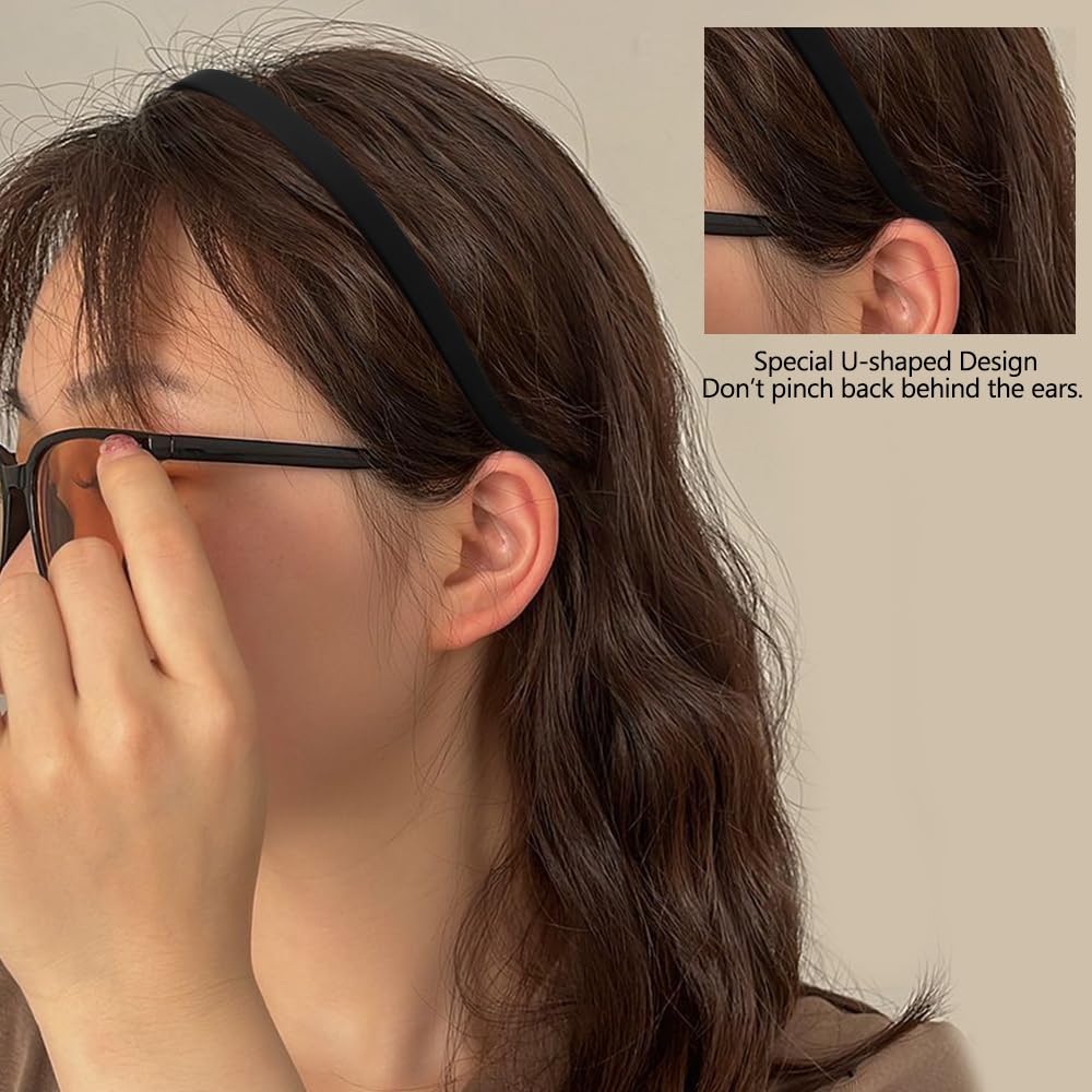 Detalle de TOBATOBA Headbands for Glasses Wearers: No Pressure, No Headache, 6-Pack