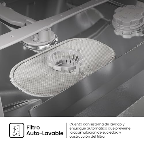 Thumbnail 11 de Hisense HS643C90W lavavajillas de libre instalación con secado automático y tercera bandeja (16 servicios)