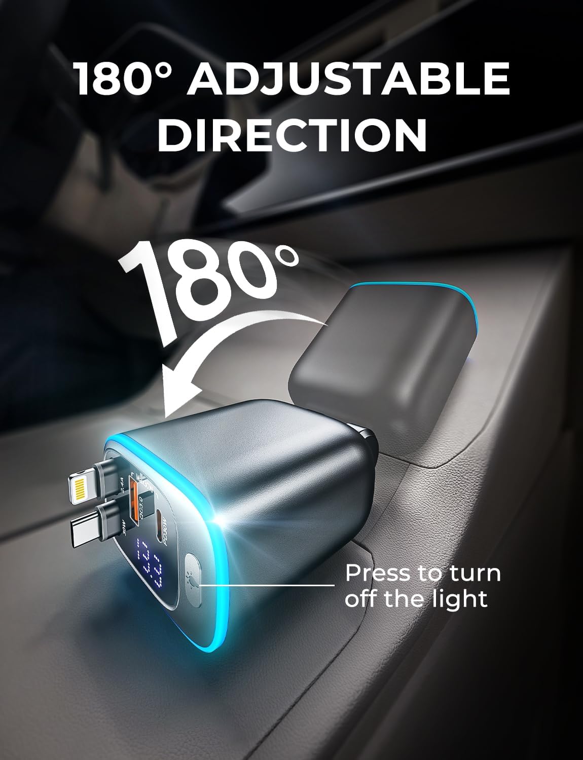 Thumbnail 5 de Rolgno Retractable Car Charger 72W