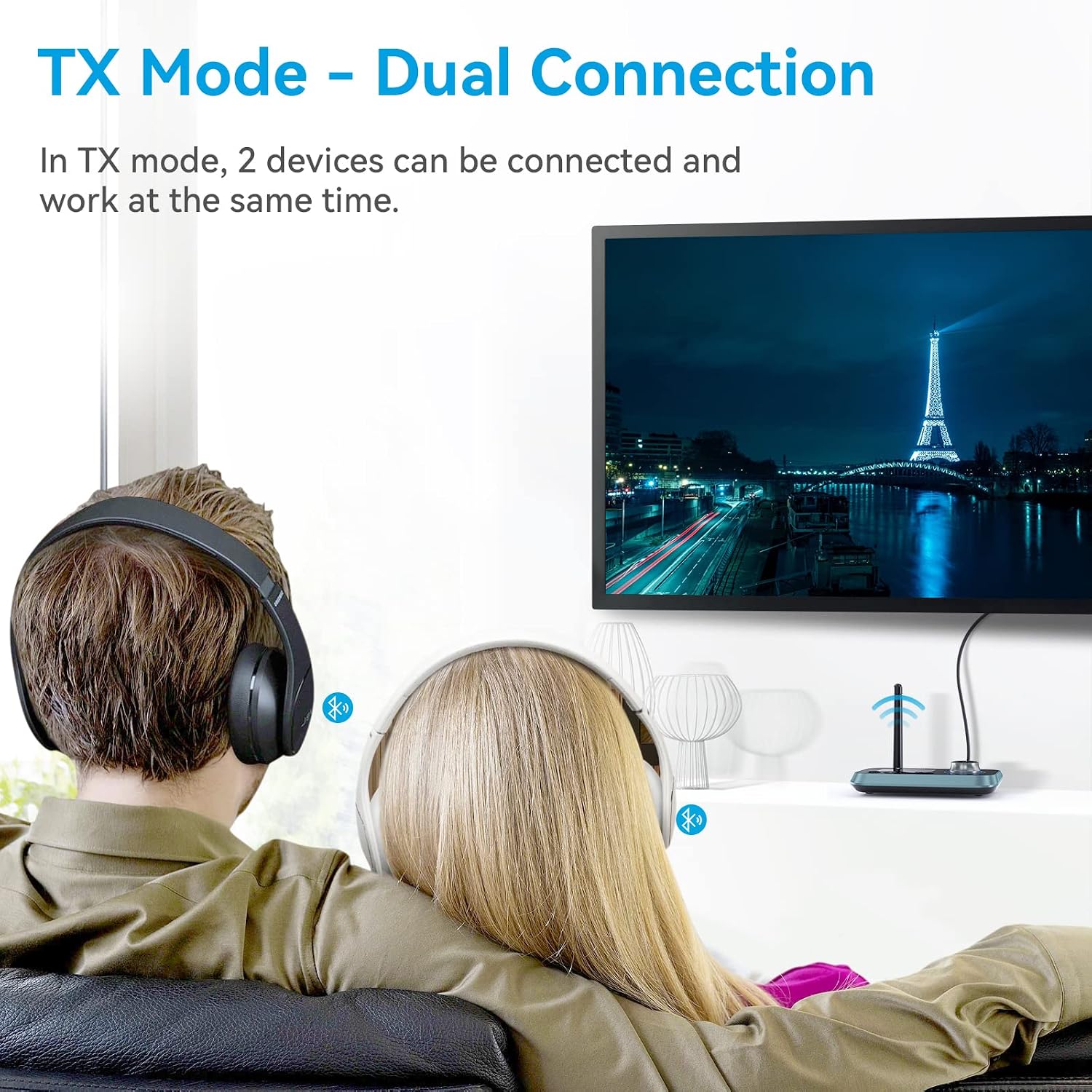Detalle 2 de SOOMFON Bluetooth Transmitter 3-in-1 for TV