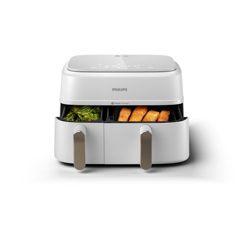 Detalle 2 de Freidora de aire Philips 3000 Series NA353/10: 9L y doble cesta con pantalla LED