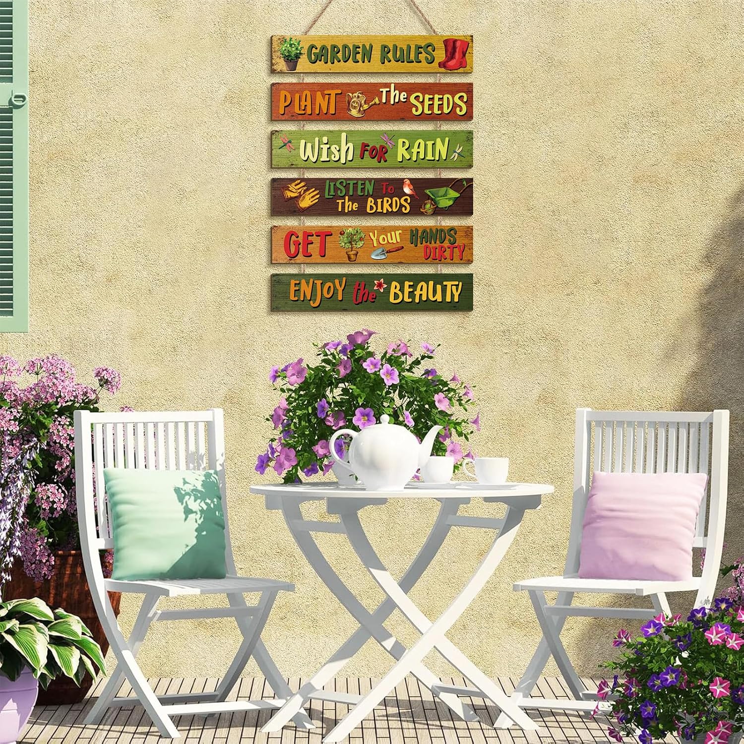 Thumbnail 2 de CHDITB Vintage Garden Rules Plaque Set