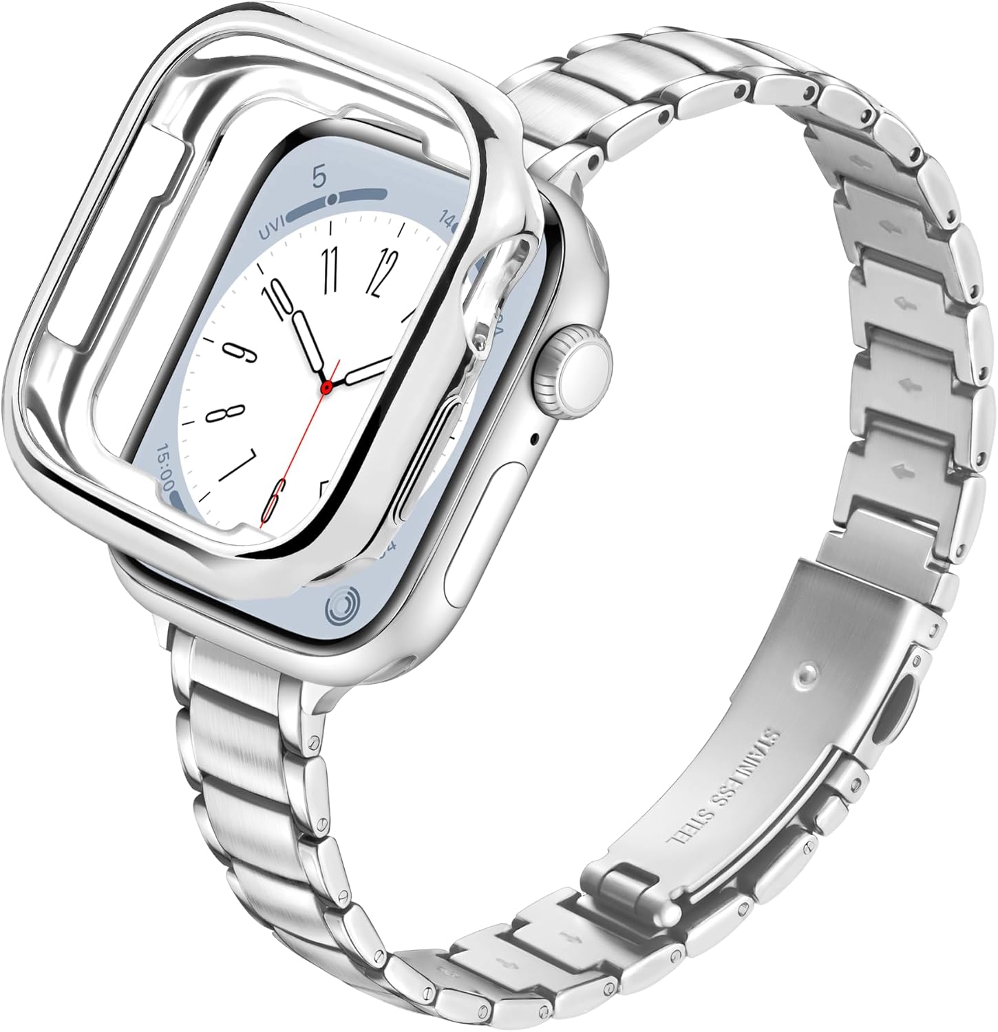Thumbnail 6 de Slim stainless steel Apple Watch strap