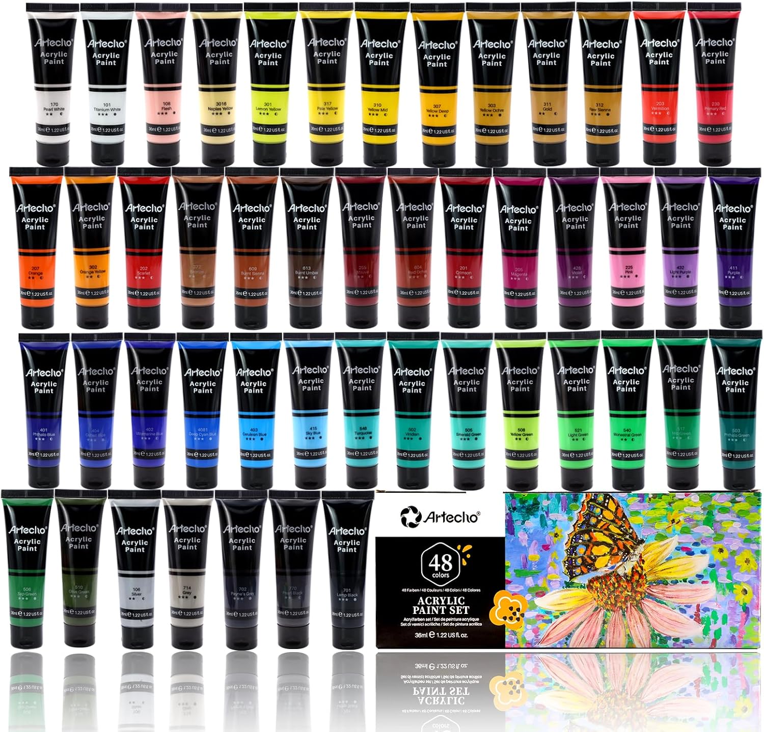 Artecho Peinture acrylique 36 ml 🎨