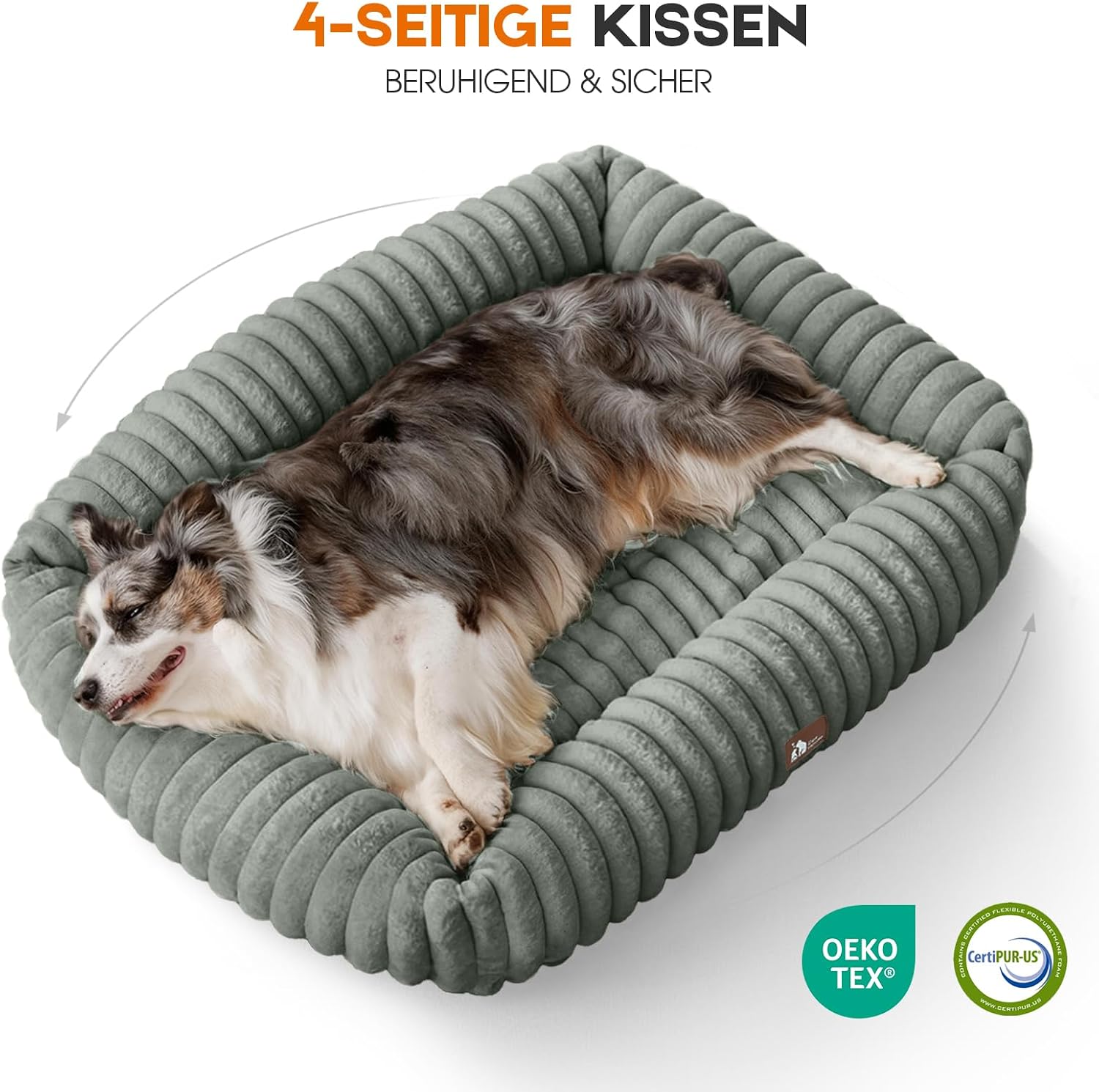 Detalle 2 de Upvilla Luxusweicher Hundekorb 109 × 76 × 20 cm