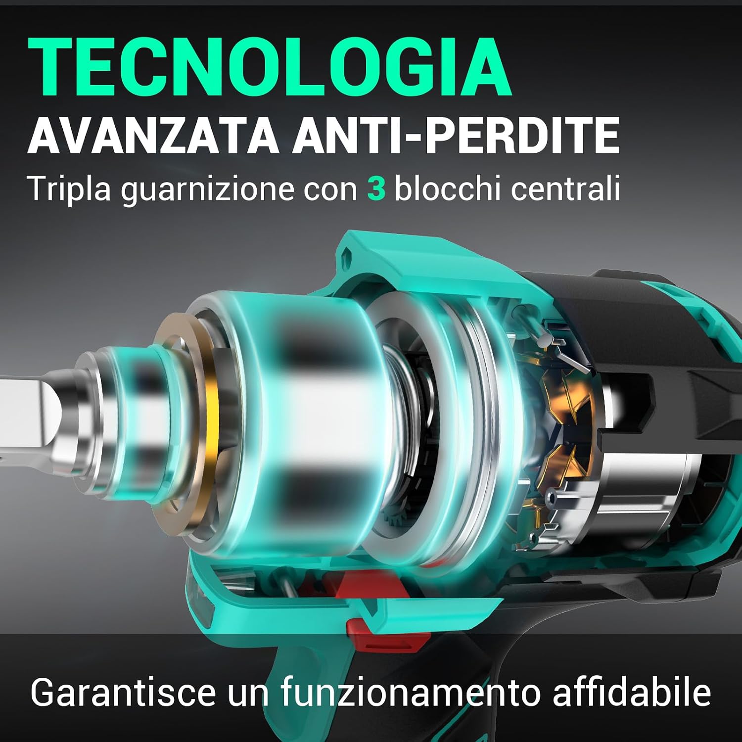Thumbnail 6 de DCA Avvitatore a impulsi brushless 20V con batteria 4,0 Ah e attacco 13 mm con anello Hog