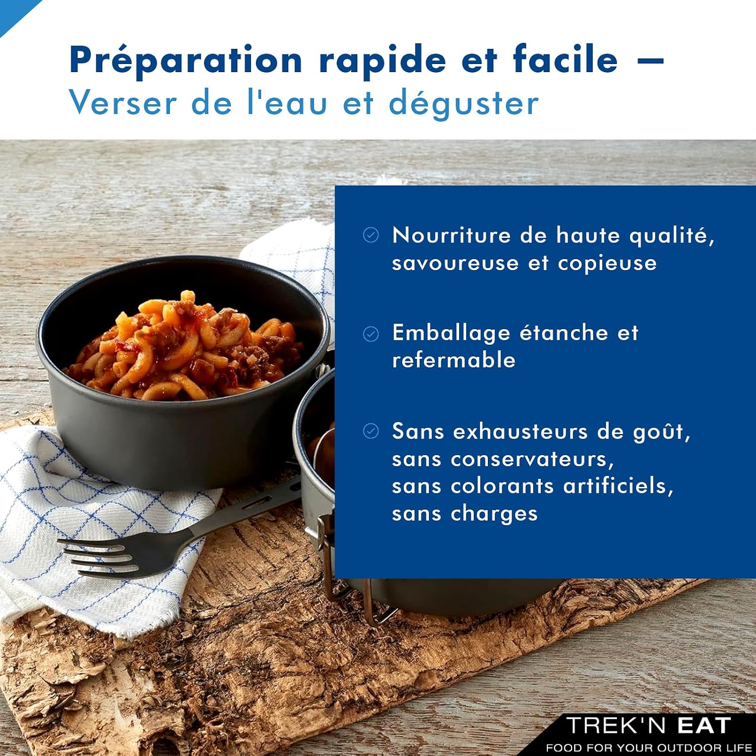 Detalle 2 de TREK'N EAT Bœuf hongrois et pâtes lyophilisées