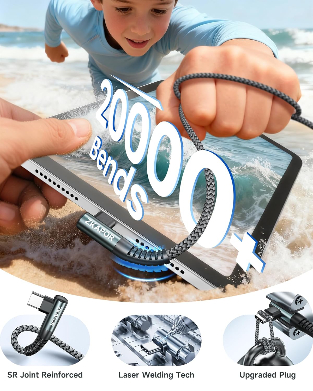 Thumbnail 4 de ZKAPOR USB C to USB C Cable 3m