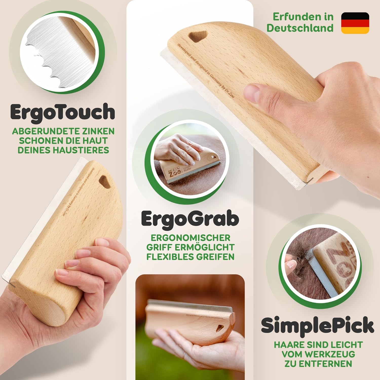 Thumbnail 3 de DR Zoo Pferdestriegel Robbi Edelstahl