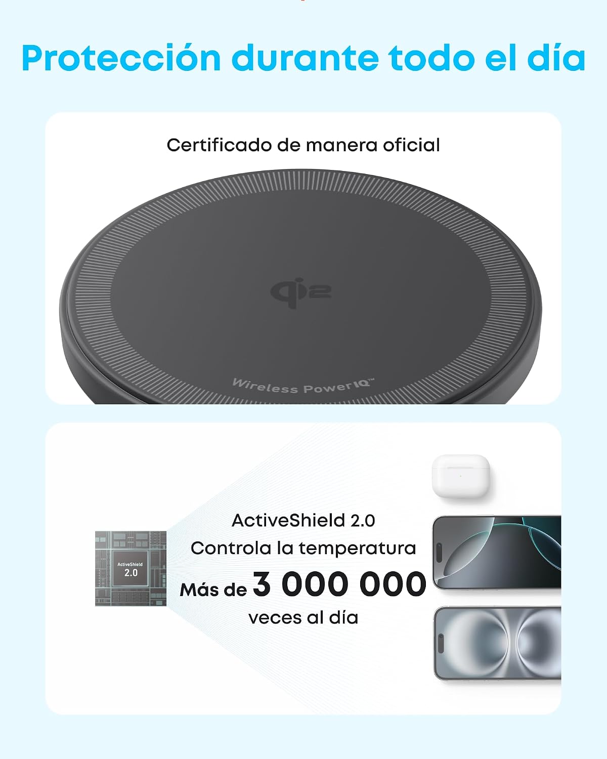 Detalle 2 de Anker Zolo Cargador Inalámbrico 15W