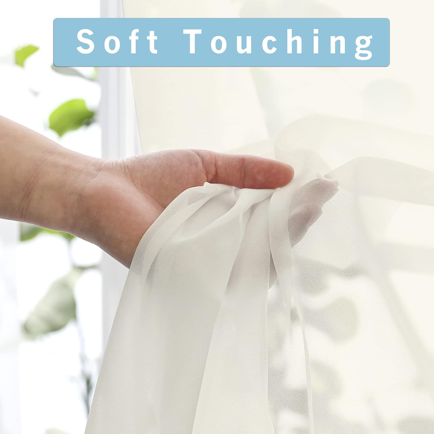 Detalle 1 de OWENIE Sheer Curtains, 108-Inch Length