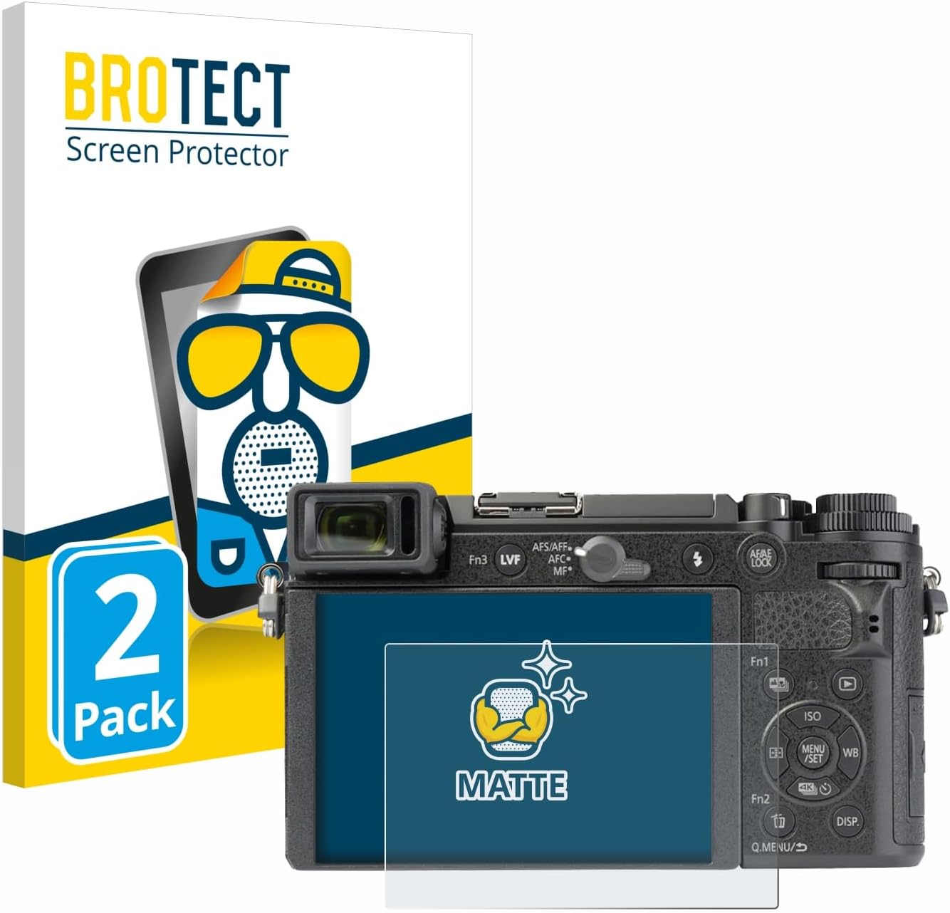 BROTECT Pellicola Protettiva Opaca per Panasonic Lumix DC-GX9 (2 pezzi) - Antiriflesso, Oleofobica e Antigraffio