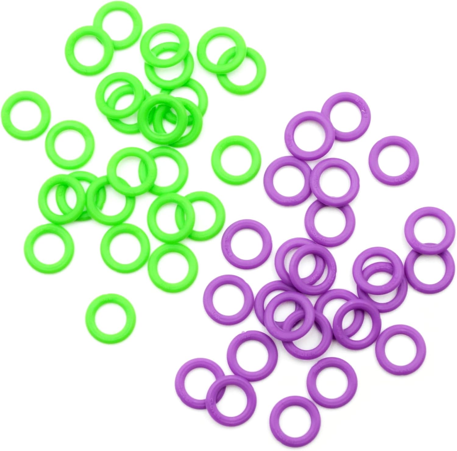 Thumbnail 4 de Clover Soft Stitch Ring Markers Violet/Vert – lots de 10 petits et 20 grands anneaux