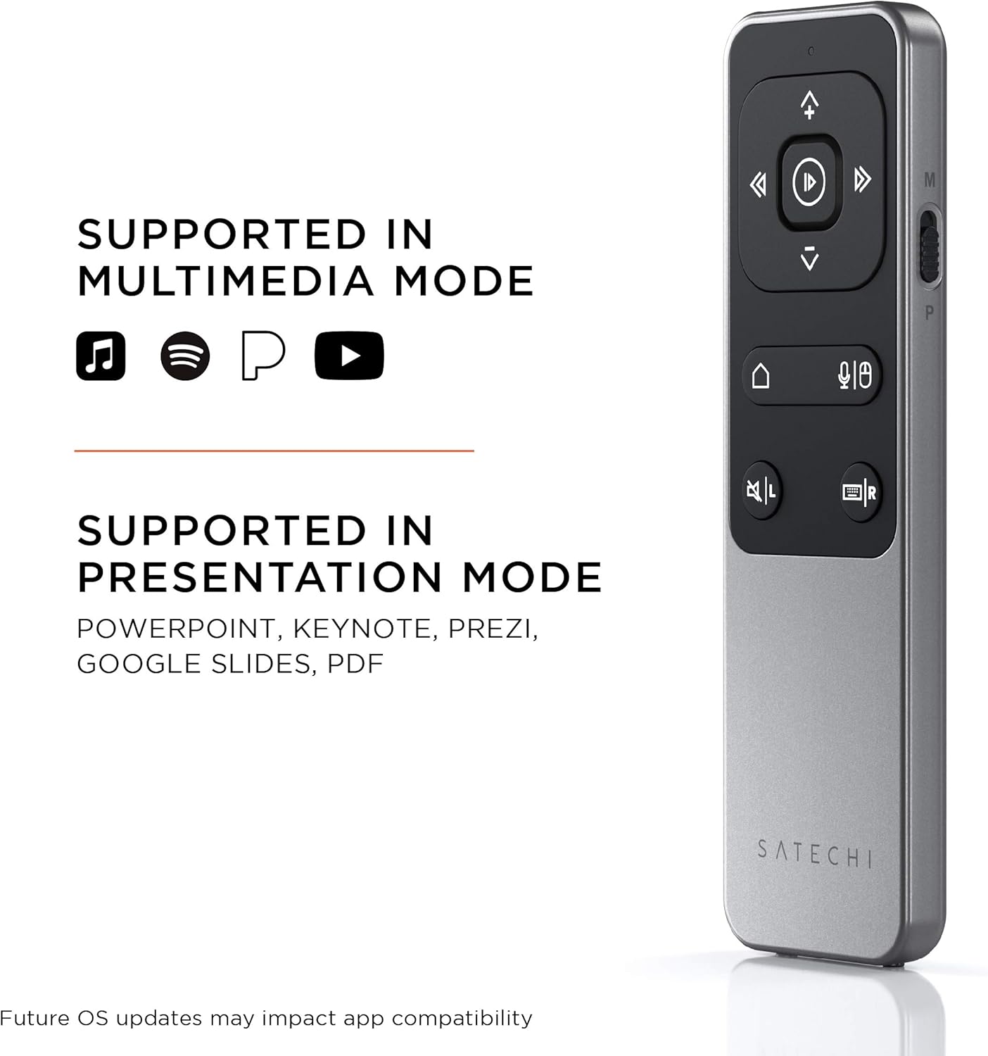 Detalle de SATECHI R2 Bluetooth Multimedia Remote – Presentation & Multimedia Control for Mac and iPad