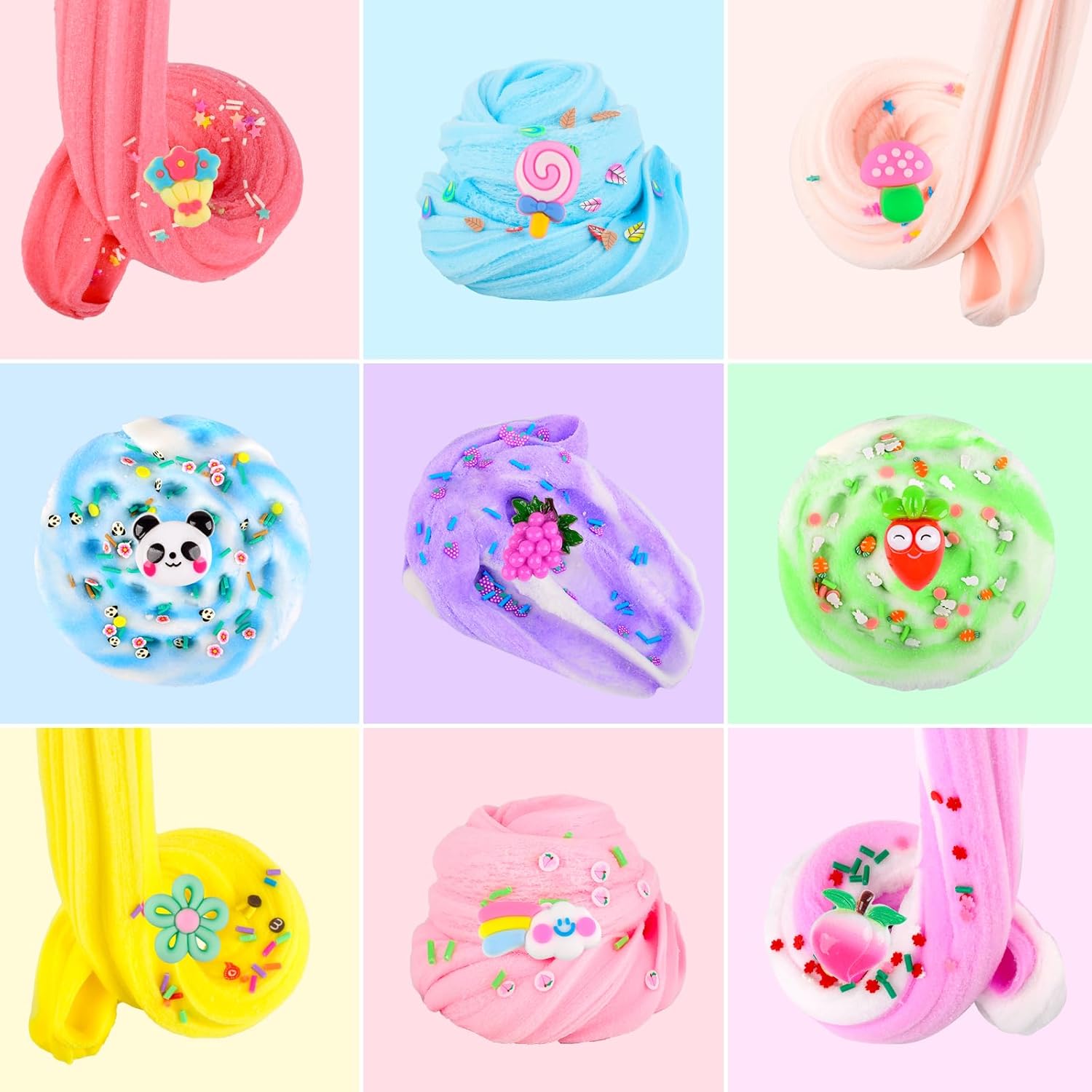 Detalle 2 de Fluffy Cloud Slime Kit 10-pack for kids