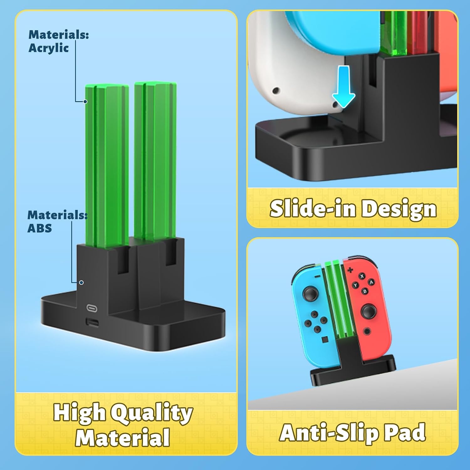 Thumbnail 4 de FASTSNAIL Ladestation für Switch Controller 4er-Pack