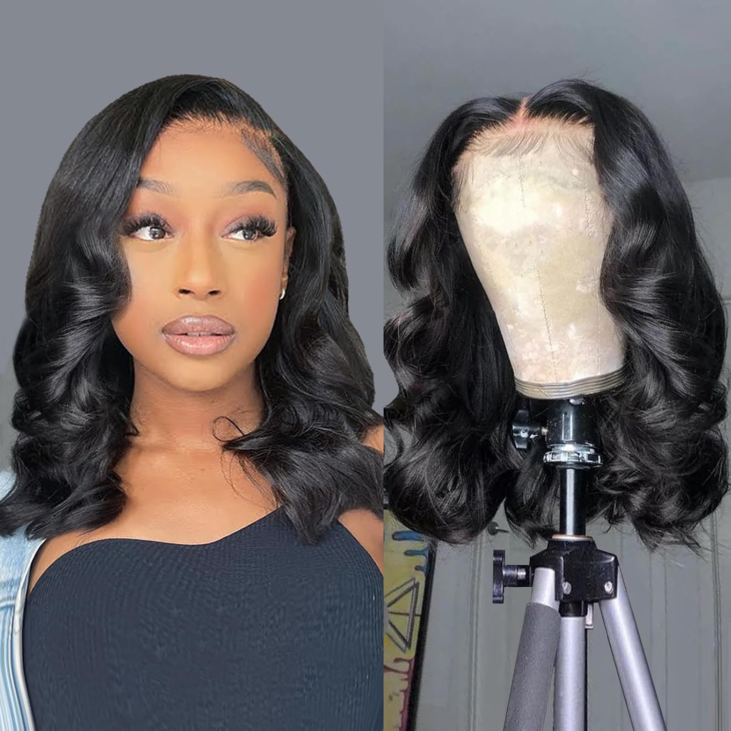 Thumbnail 5 de Douyin Bob Wig 14" Human Hair Lace Front ๐โ