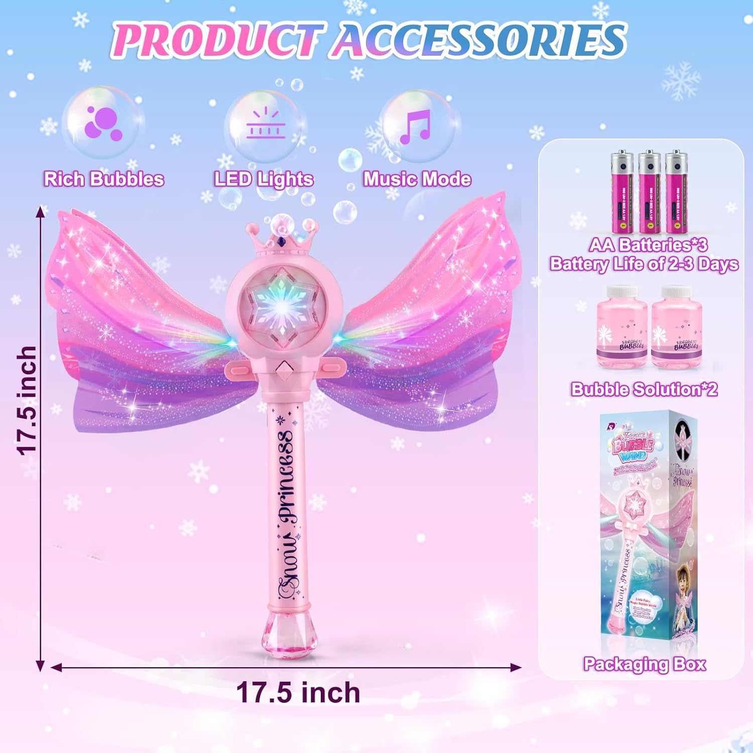 Thumbnail 6 de Britik Bubble Wand for Kids (3-8 Years): Light, Music, and Fairy Tale Fun