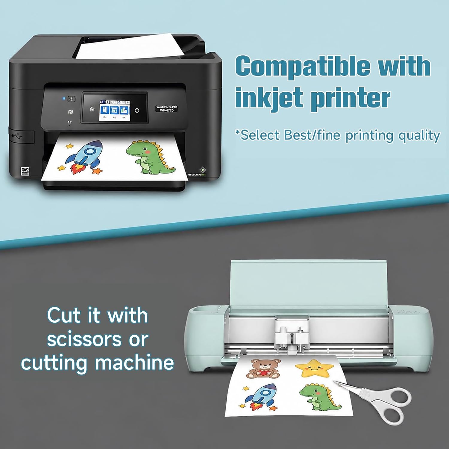 Detalle de Stampcolour Clear Printable Sticker Paper, 30 Sheets