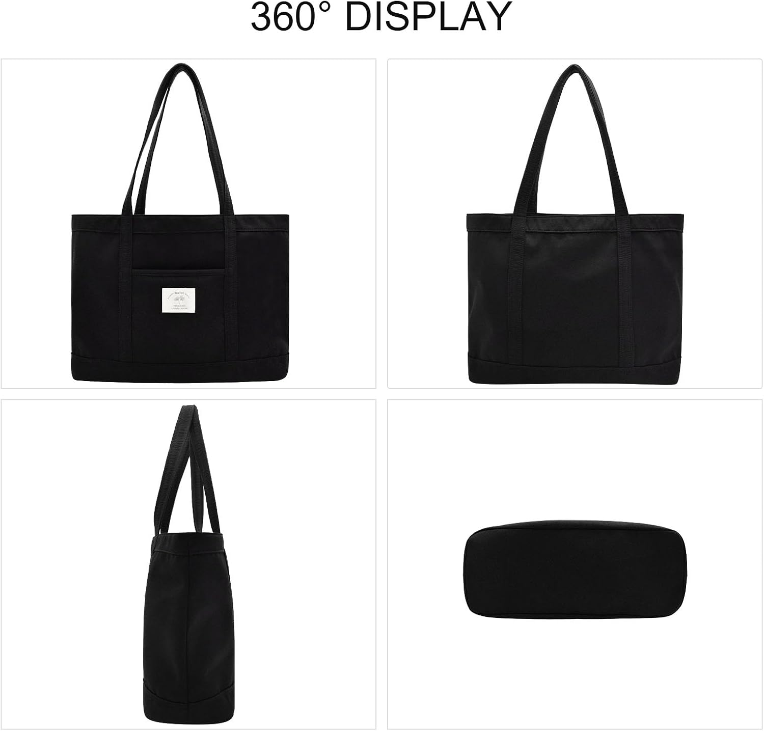 Thumbnail 5 de Damen Shopper aus Nylon mit Reißverschluss – Damen Handtasche/Umhängetasche mit Vordertasche