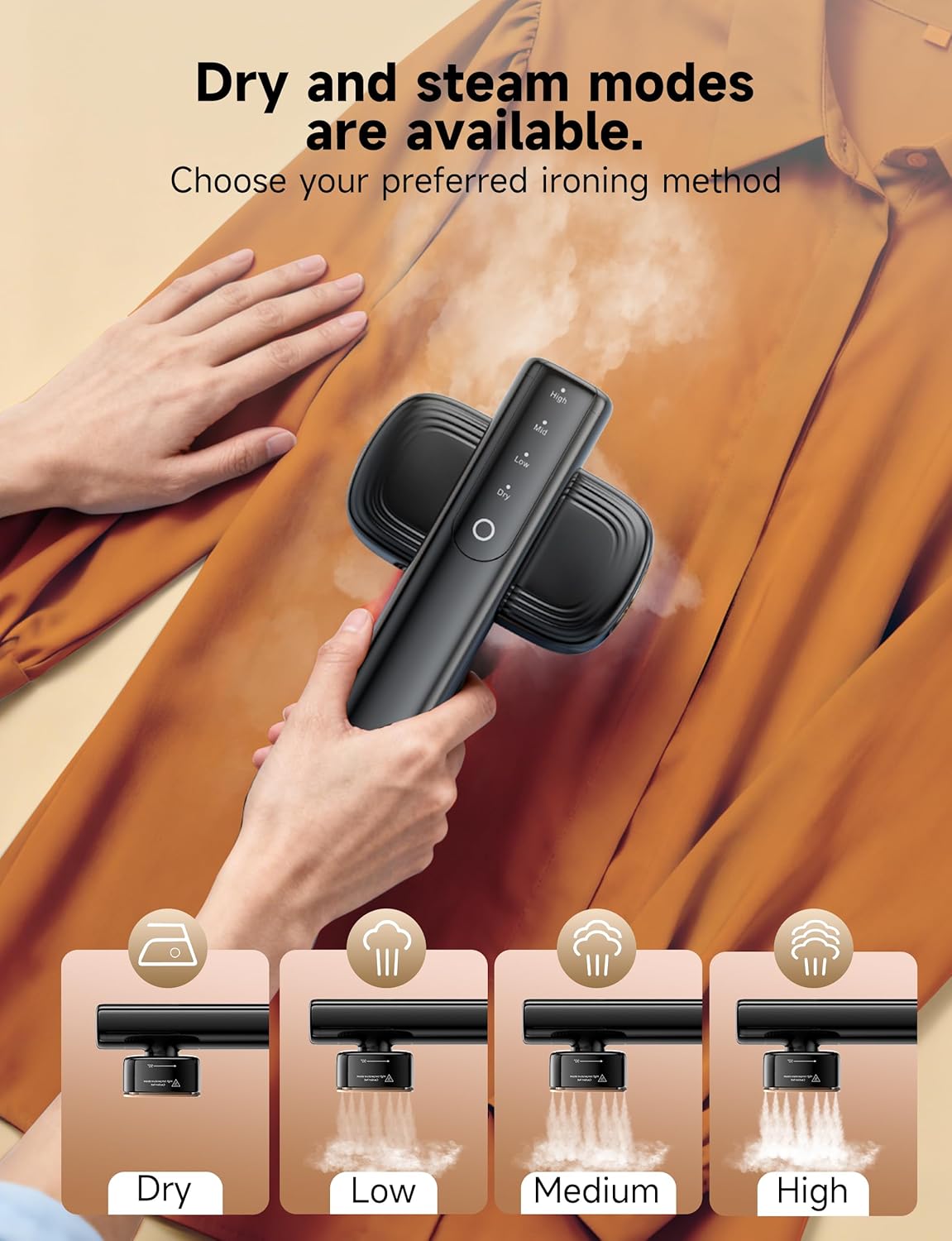 Thumbnail 5 de Sundu Steamer for Clothes Portable 2-in-1 Travel Steamer Iron (15s fast heat-up, LED display, 4 modes)